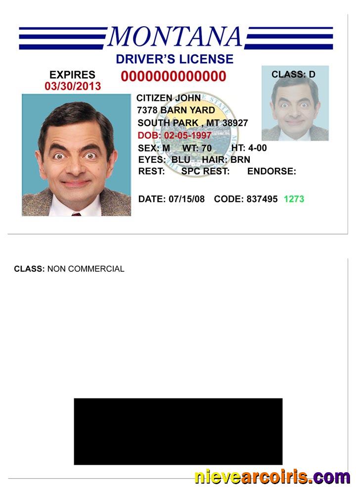 USA Montana driving license version 3